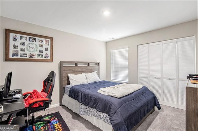 413 Huntleigh Shores Ln, Dallas, GA 30132 - bedroom with carpet and a closet