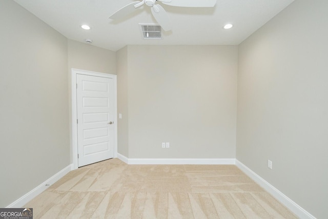 215 Jake Colton Dr, Kingsland, GA 31548 - carpeted empty room featuring ceiling fan, recessed lighting, and baseboards