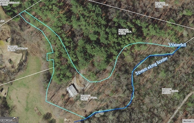 8378 Dillard Rd, Scaly, NC 28775 - aerial view of property's location with property boundaries highlighted