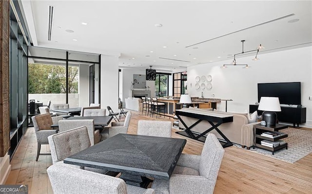 2520 Peachtree Rd Unit 403, Atlanta, GA 30305 - living area featuring light wood-style floors and recessed lighting