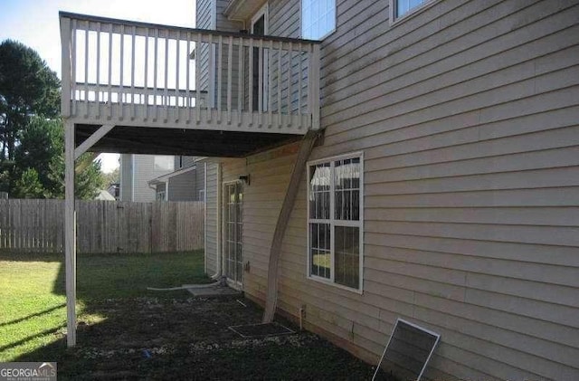 2918 Egret Ln, Austell, GA 30106 - view of side of home featuring a wooden deck