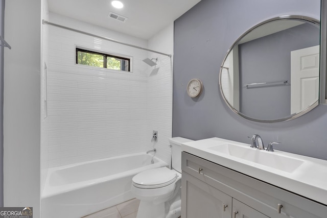 510 Watergate Ct, Roswell, GA 30076 - full bath featuring shower / tub combination, vanity, and tile patterned floors