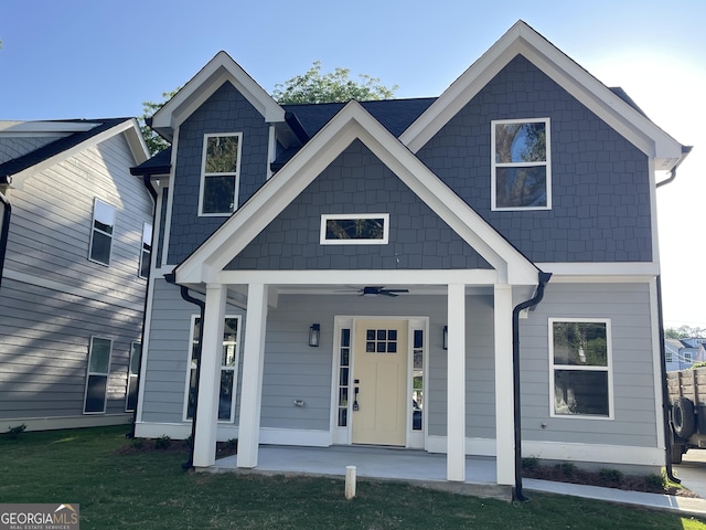 3189 Jackson Unit A, Hapeville, GA 30354 - view of front of property featuring a front yard and covered porch
