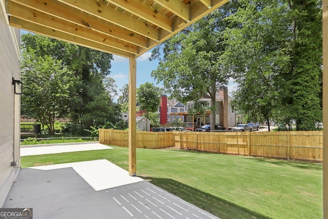 3189 Jackson Unit A, Hapeville, GA 30354 - fenced backyard featuring a patio area