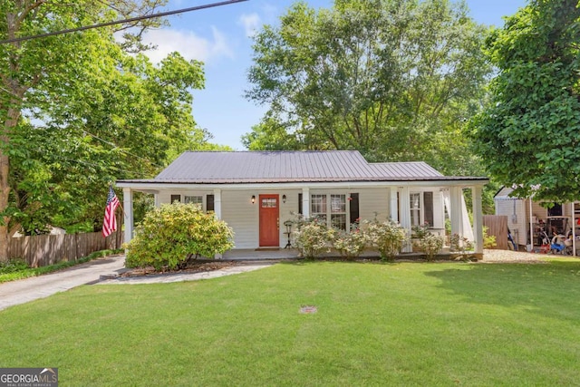 632 Lawson St, Bremen, GA 30110 - view of front of home with a porch and metal roof