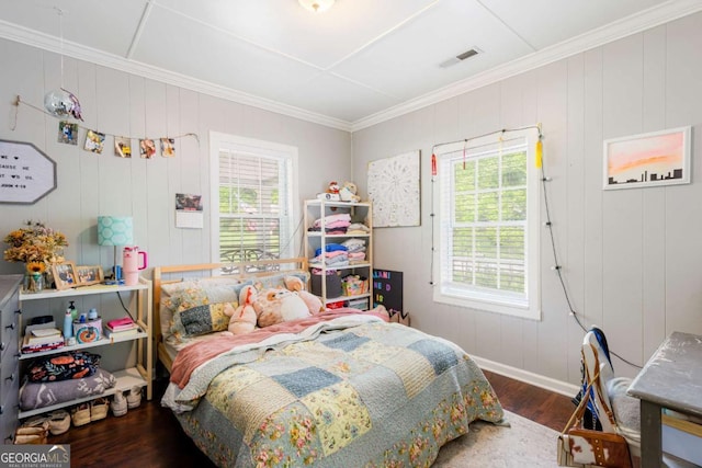 632 Lawson St, Bremen, GA 30110 - bedroom featuring wood finished floors, multiple windows, ornamental molding, and baseboards