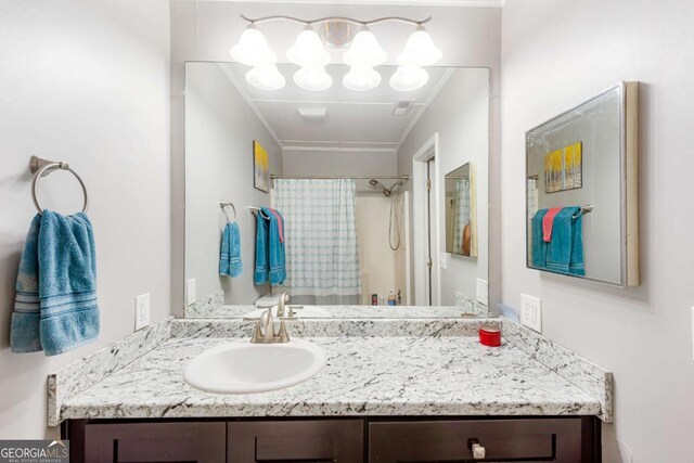 632 Lawson St, Bremen, GA 30110 - full bathroom with vanity and curtained shower
