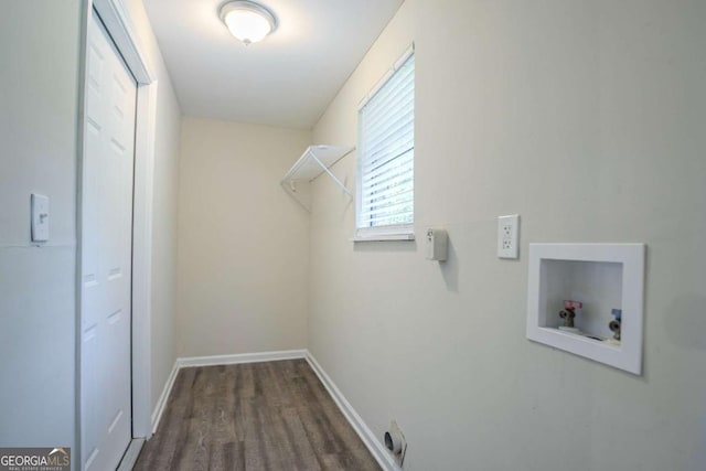2290 Pope Rd, Douglasville, GA 30135 - laundry room featuring hookup for a washing machine and wood finished floors