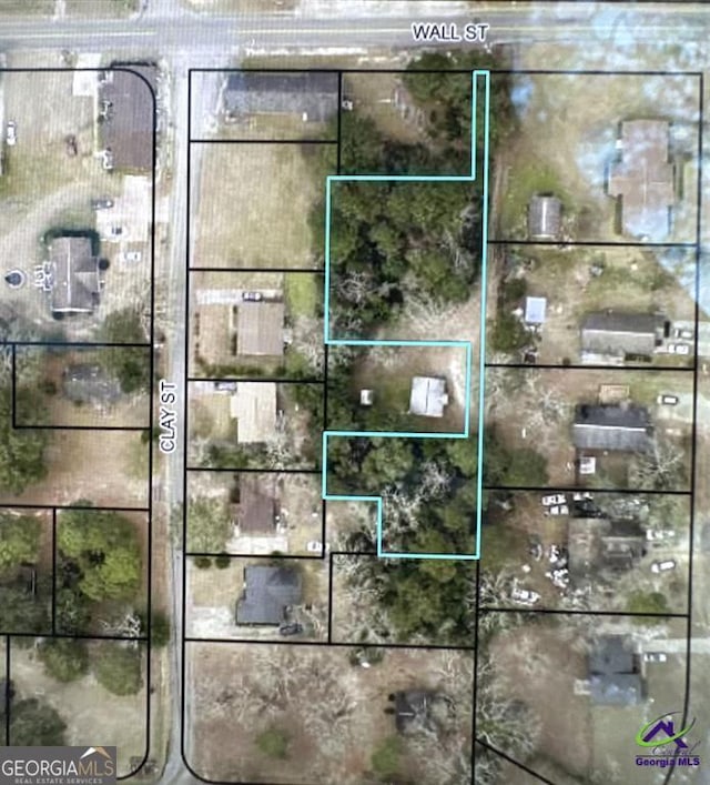 204 Doyle St, Warner Robins, GA 31093 - aerial view of property's location featuring property boundaries highlighted