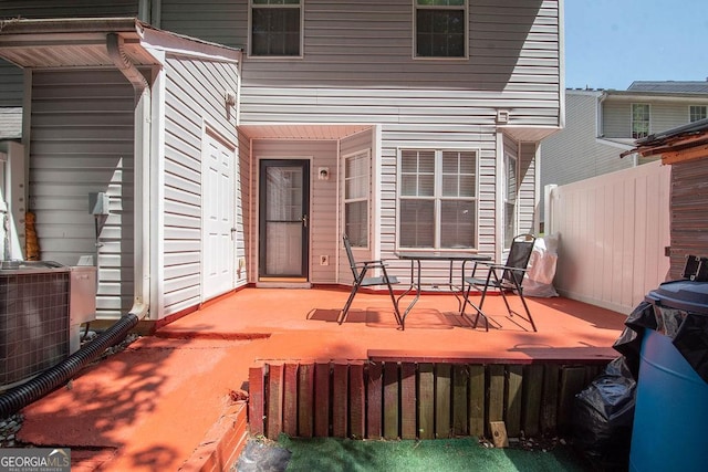 1346 Revelstoke Cv, Riverdale, GA 30296 - wooden deck with central air condition unit