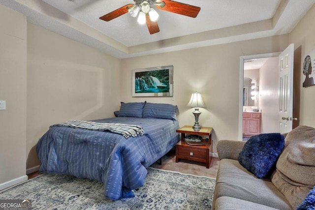 226 Long Island Dr, Whitesburg, GA 30185 - bedroom with a ceiling fan and ensuite bathroom