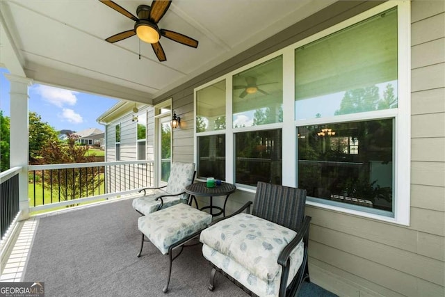 3554 Black Cherry Pt SW, Gainesville, GA 30504 - porch with a ceiling fan