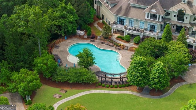 3554 Black Cherry Pt SW, Gainesville, GA 30504 - drone / aerial view of a pool area