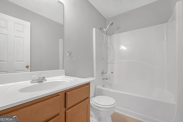 145 Silver Mine Trl, Austell, GA 30168 - full bath with vanity, toilet, bathtub / shower combination, and a textured ceiling