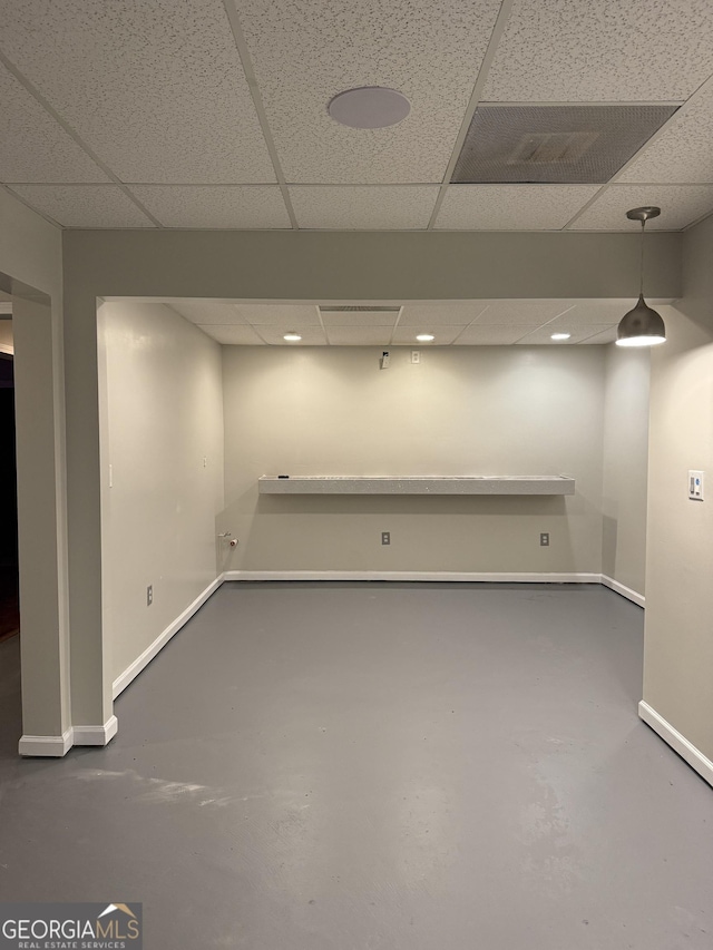 2360 Barrington Trace Cir SW, South Fulton, GA 30331 - basement with a drop ceiling and baseboards