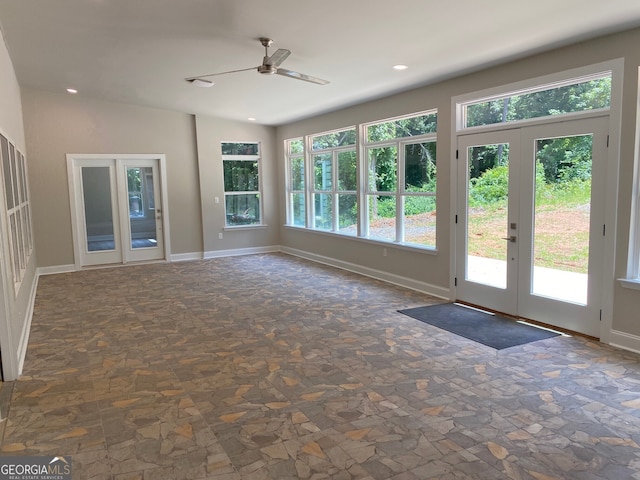 5950 Lynfield Dr, South Fulton, GA 30349 - unfurnished sunroom featuring french doors and plenty of natural light