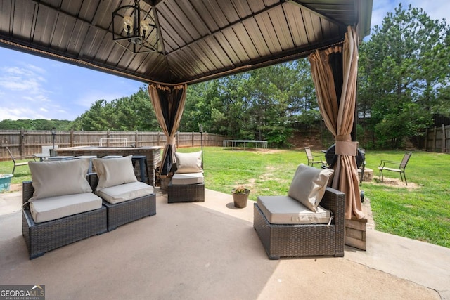 143 Monarch Way, Hiram, GA 30141 - view of patio / terrace with a trampoline and outdoor lounge area