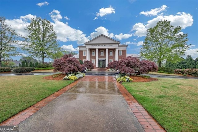 6206 Carriage Gate Ln Unit 6, Mableton, GA 30126 - neoclassical / greek revival house with a front yard and driveway