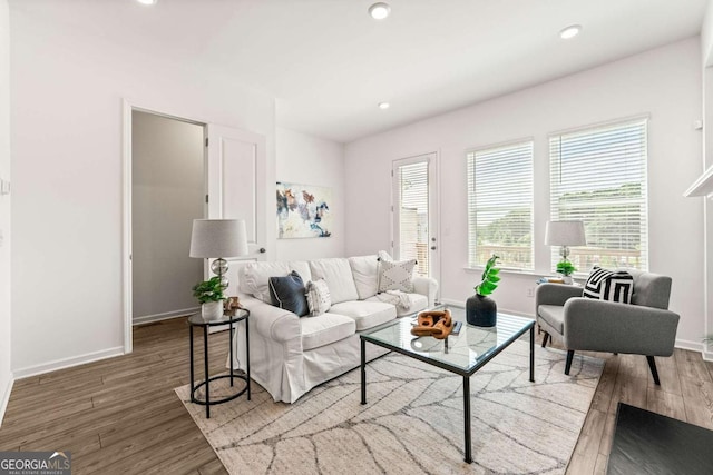 1172 Edwin Ln, Sugar Hill, GA 30518 - living room featuring wood finished floors and recessed lighting