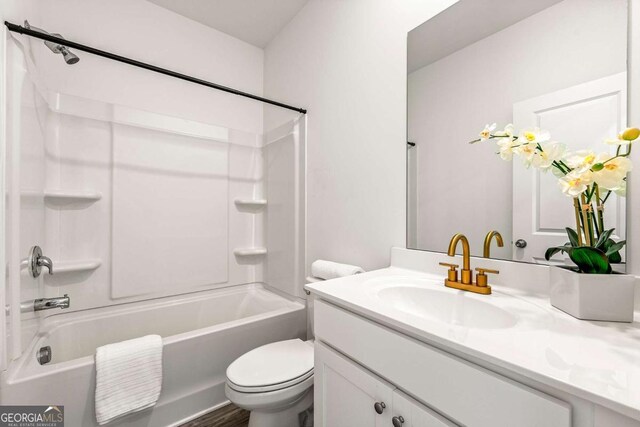 1172 Edwin Ln, Sugar Hill, GA 30518 - full bathroom featuring vanity and tub / shower combination