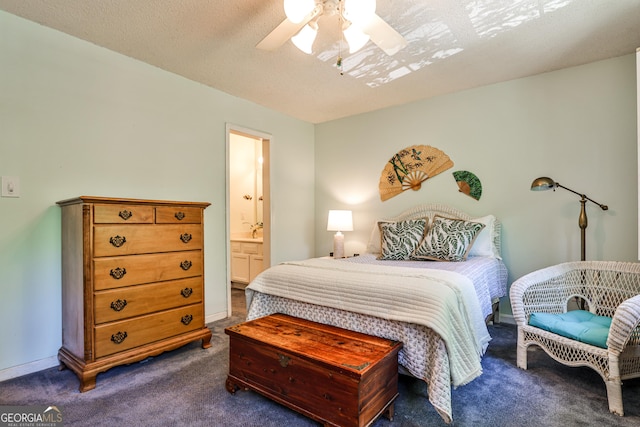 1750 Clairmont Rd Unit 35, Decatur, GA 30033 - carpeted bedroom featuring ensuite bath and a ceiling fan