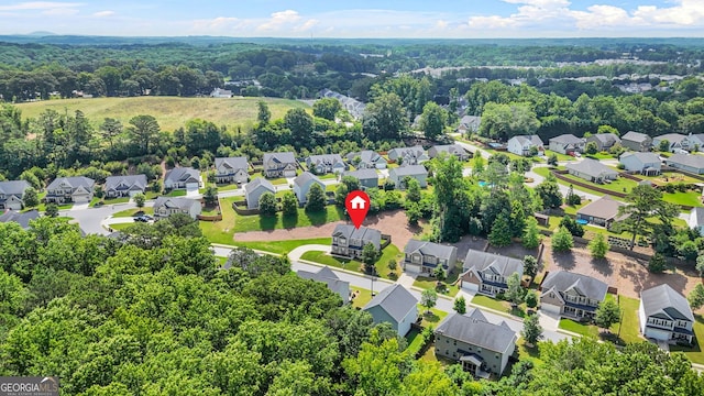 200 Cherokee Reserve Cir, Canton, GA 30115 - aerial view of residential area with a heavily wooded area