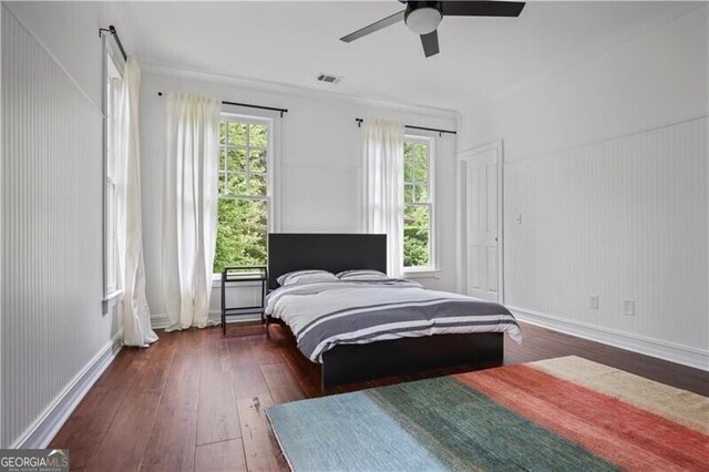 4356 N Buckhead Dr NE, Atlanta, GA 30342 - bedroom featuring wood-type flooring and ceiling fan