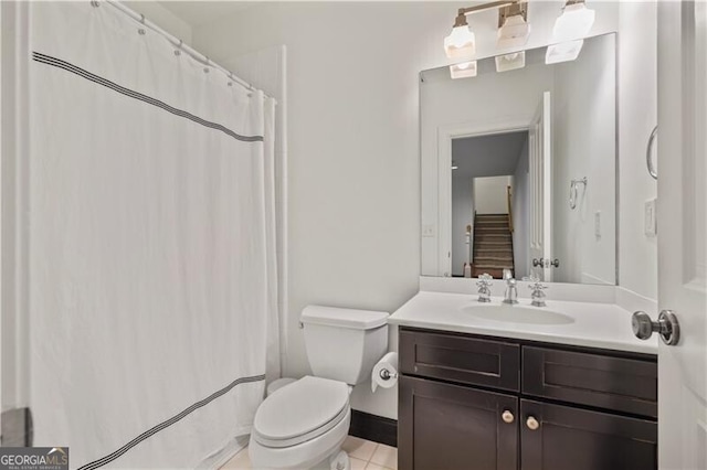 4356 N Buckhead Dr NE, Atlanta, GA 30342 - full bath with vanity, tile patterned flooring, and a shower with curtain