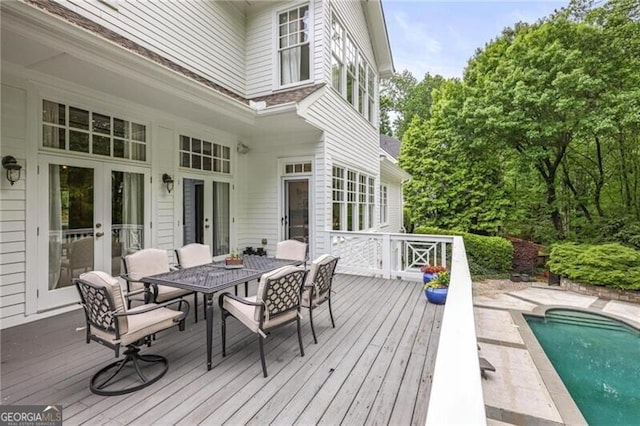 4356 N Buckhead Dr NE, Atlanta, GA 30342 - deck featuring an outdoor pool and outdoor dining area