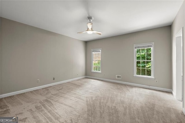 3600 Goldenrod Dr, Alpharetta, GA 30005 - carpeted spare room with healthy amount of natural light, baseboards, and ceiling fan