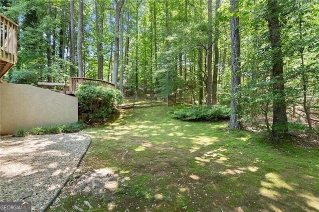 3600 Goldenrod Dr, Alpharetta, GA 30005 - view of yard featuring a wooded view