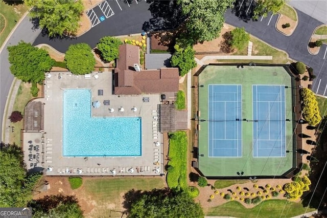 3600 Goldenrod Dr, Alpharetta, GA 30005 - aerial view of a pool area