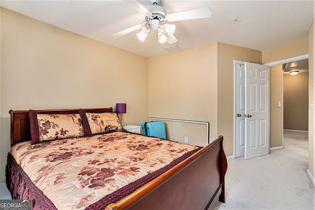 129 Finsbury Ln, Woodstock, GA 30188 - bedroom with carpet, ceiling fan, and baseboards