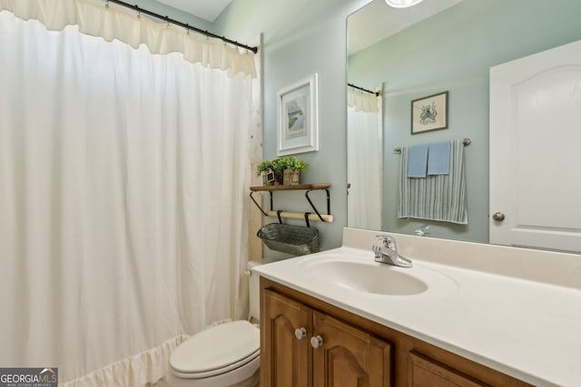 247 Laurel Landing Blvd, Kingsland, GA 31548 - full bath featuring toilet, vanity, and a shower with curtain