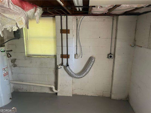 3551 Skyline Ter SW, Marietta, GA 30008 - unfinished basement with water heater
