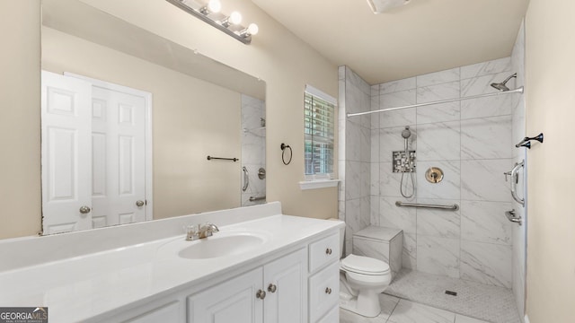 20 Walton Creek Dr SW, Rome, GA 30165 - bathroom with toilet, vanity, and a tile shower