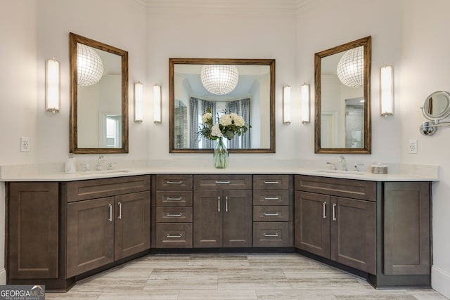 314 Caruso Ct, Sandy Springs, GA 30350 - full bath featuring double vanity and crown molding