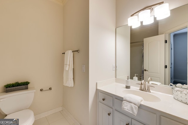 314 Caruso Ct, Sandy Springs, GA 30350 - full bath featuring vanity, tile patterned flooring, and ornamental molding