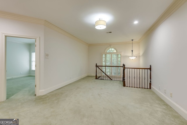 314 Caruso Ct, Sandy Springs, GA 30350 - spare room with ornamental molding, healthy amount of natural light, and carpet