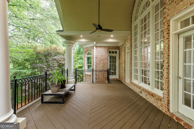 314 Caruso Ct, Sandy Springs, GA 30350 - deck with a ceiling fan