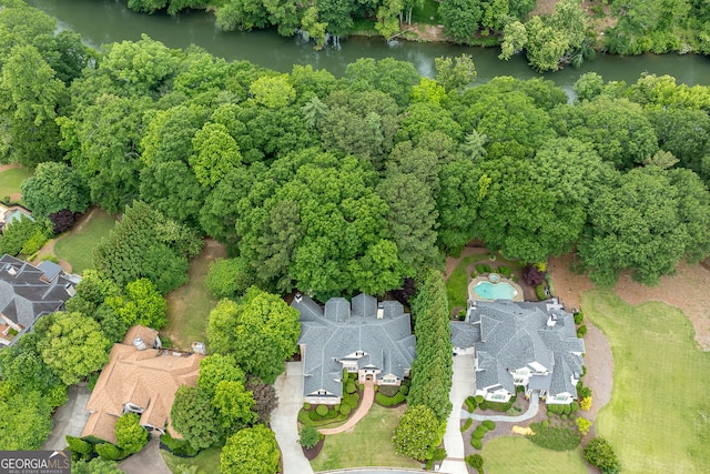 314 Caruso Ct, Sandy Springs, GA 30350 - aerial overview of property's location with a nearby body of water