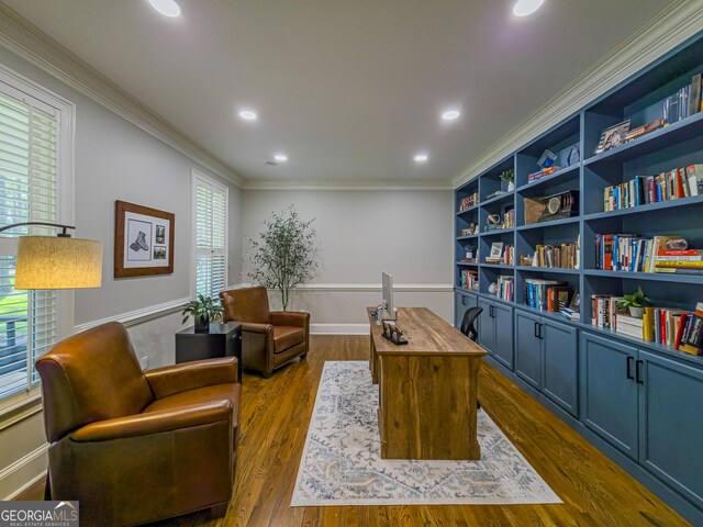 100 Long Pine Rd, Tifton, GA 31794 - office featuring healthy amount of natural light, wood finished floors, ornamental molding, recessed lighting, and baseboards