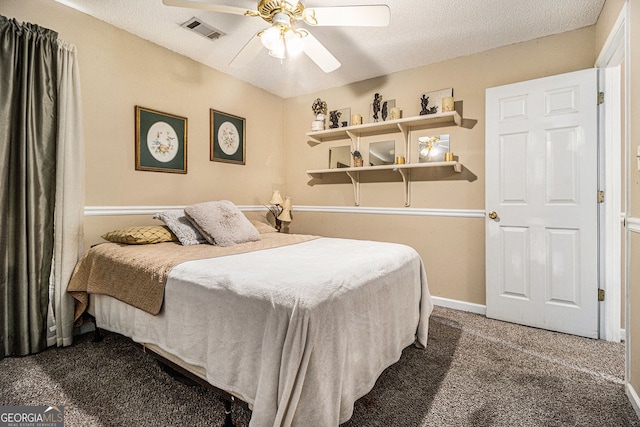 7008 Glen Valley Way, Fairburn, GA 30213 - bedroom featuring carpet, ceiling fan, baseboards, and a textured ceiling