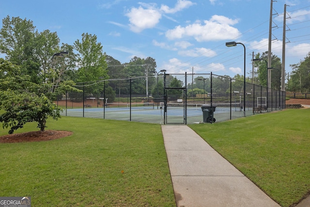 4218 Sandy Branch Dr, Buford, GA 30519 - view of tennis court featuring a gate