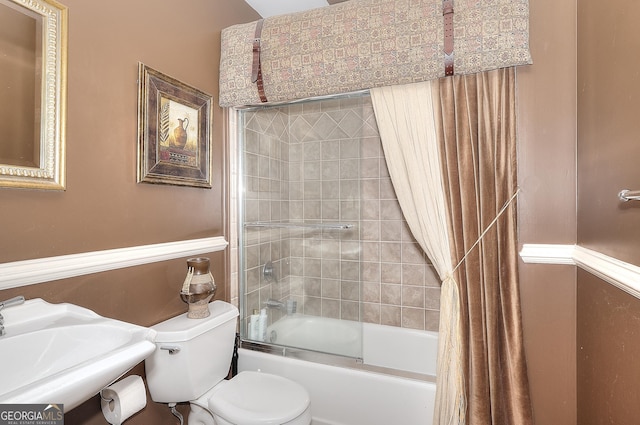 1850 Noblin Ridge Way, Duluth, GA 30097 - full bathroom featuring toilet and shower / tub combo with curtain