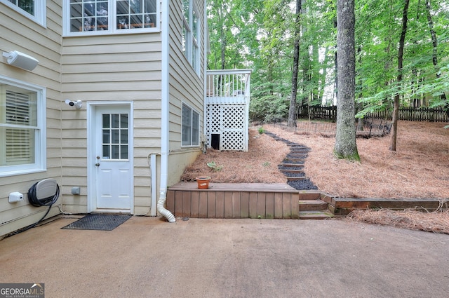1850 Noblin Ridge Way, Duluth, GA 30097 - view of exterior entry with a patio area