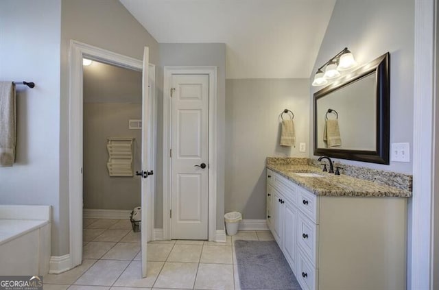 5327 Saville Dr NW, Acworth, GA 30101 - bathroom with vanity and tile patterned flooring