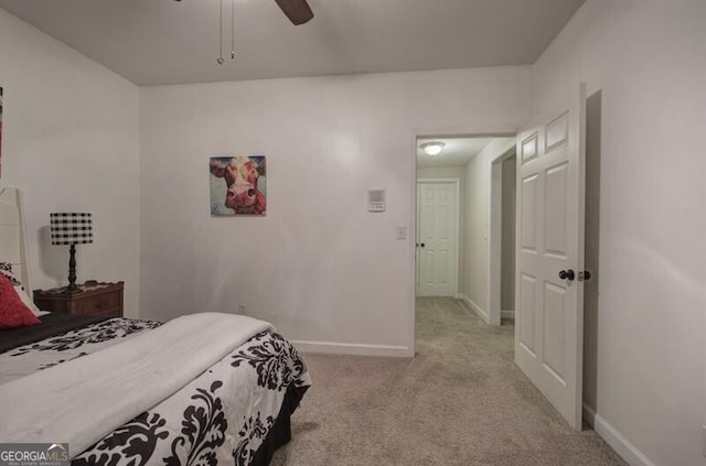 5327 Saville Dr NW, Acworth, GA 30101 - bedroom with light colored carpet and a ceiling fan