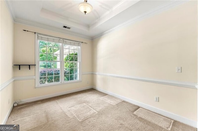 2001 Macland Square Dr Unit 11, Marietta, GA 30064 - carpeted spare room featuring crown molding, baseboards, and a raised ceiling