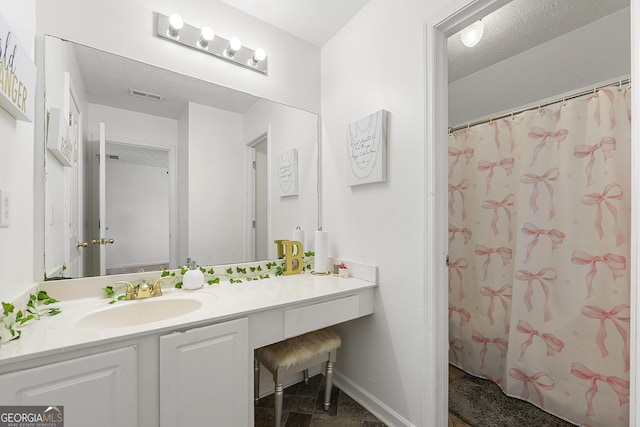 5125 Winding Glen Dr, Lithonia, GA 30038 - full bath with vanity, baseboards, and a shower with curtain